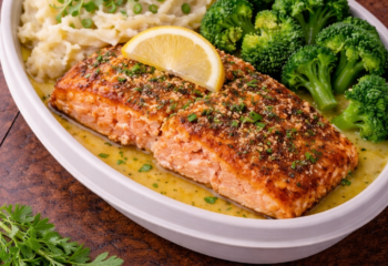 Baked Parmesan Crusted Salmon- Mass Gainer