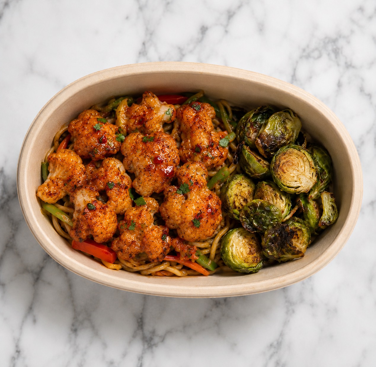 Hot Honey Garlic Cauliflower DF- Vegan