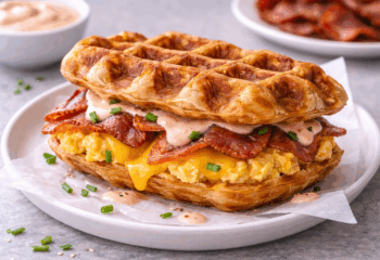 Croissant Waffle Sandwich