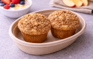 Cinnamon Crumble Protein Apple Muffins