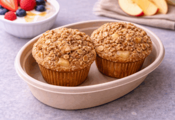 Cinnamon Crumble Protein Apple Muffins