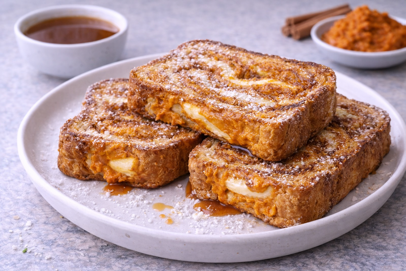 Pumpkin Swirl Protein French Toast