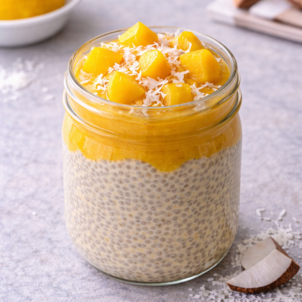 Mango Coconut Chia Pudding