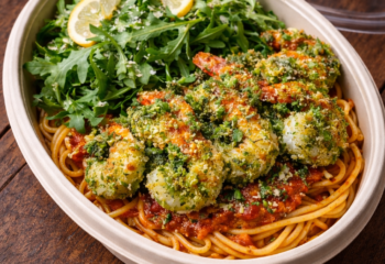 Pesto Shrimp Parm - Pescatarian