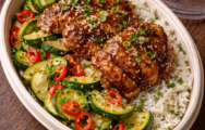 Ginger-Soy Chicken Thighs with Coconut Jasmine Rice- Mass Gainer