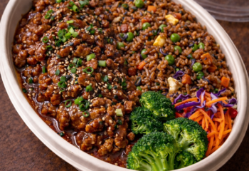 Teriyaki-Glazed Turkey w/ Aromatic Fried Rice- Clean & Balanced Teriyaki-Glazed Turkey w/ Aromatic Fried Rice- Clean & Balanced