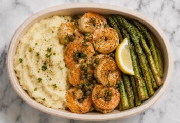 Shrimp Piccata w/ Creamy Mashed Potatoes- Pescatarian