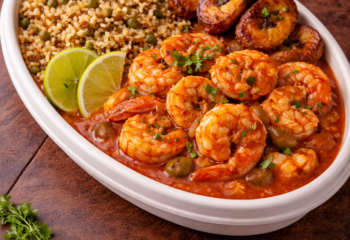 Camarones Guisados with Moro de Gandules- Low Carb