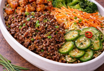 Gochujang Teriyaki Ground Beef Bowl- Mass Gainer Gochujang Teriyaki Ground Beef Bowl- Mass Gainer