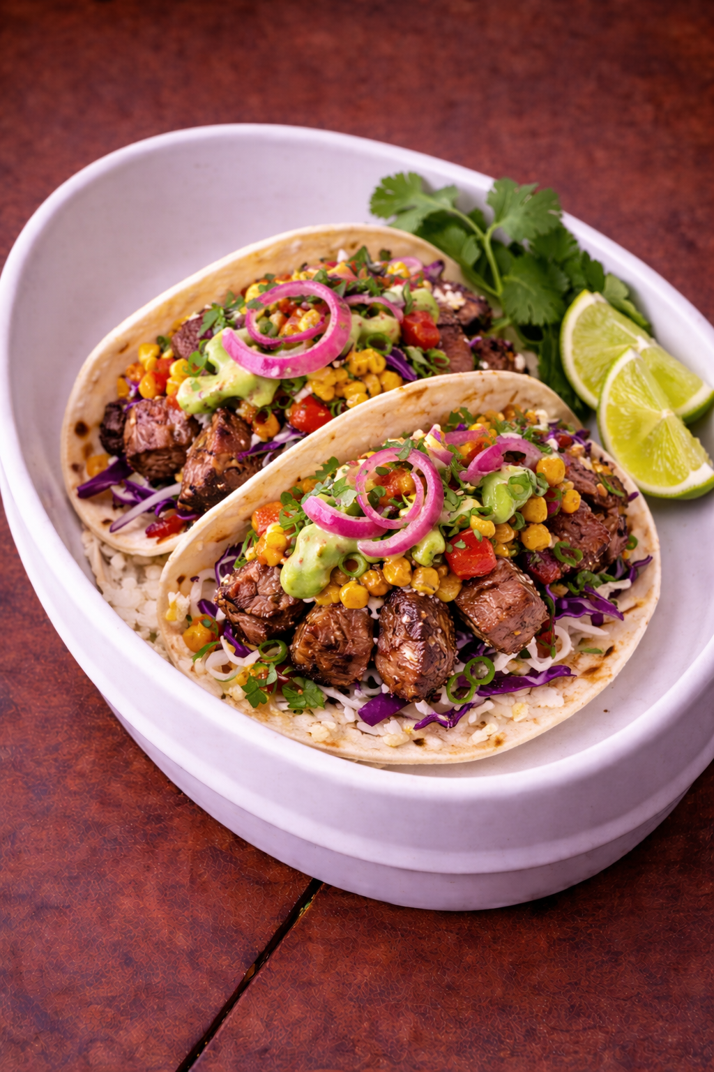 Carne Asada Sirloin Tacos with Charred Corn Salsa - Mass Gainer