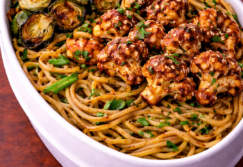 Hot Honey Garlic Cauliflower- Vegan