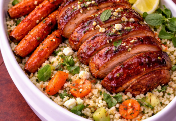 Harissa Honey Chicken Thigh with Roasted Carrots - Clean & Balanced