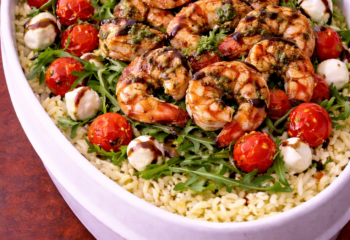 Caprese Pesto Shrimp Bowl - Pescatarian