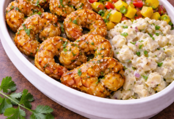 Mango Lime Glazed Shrimp - Pescatarian