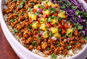 Turkey Al Pastor Bowl with Pineapple Salsa - Clean & Balanced Turkey Al Pastor Bowl with Pineapple Salsa - Clean & Balanced