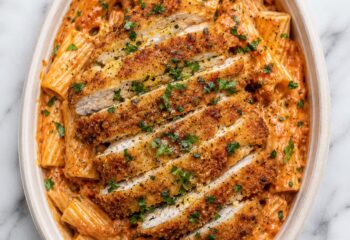 Chicken Cutlet with Spicy Rigatoni  - Low Carb