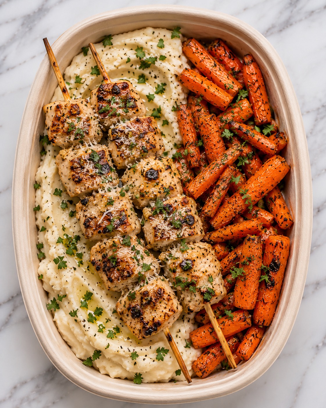 Garlic Parmesan Chicken Skewers (GF) - Clean & Balanced