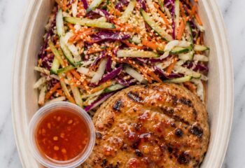 Bunless Thai Turkey Burger with Crunchy Asian Slaw (DF) - Clean & Balanced