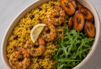 Seared Shrimp with Moro Amarillo- Low Carb